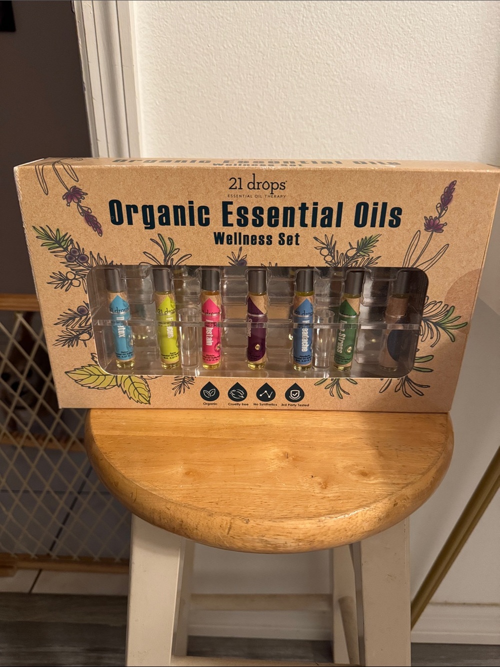 21 Drops Organic Essential Oils Wellness Set - Multi Color